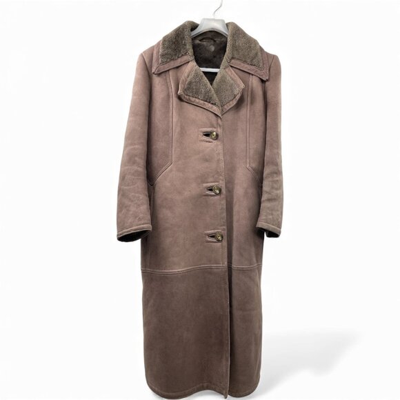 Vintage Sheepskin Shearling Jeno De Paris Women's 14 Canada Made Coat Jacket - Picture 1 of 14